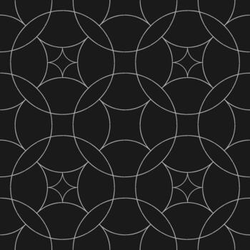 modelo sin costura geométrico modelo de líneas círculos vector