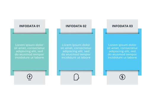 Timeline with 3 elements, presentations, illustration vector