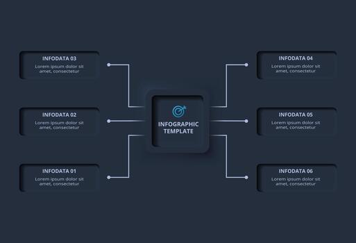 Infographic template for data visualization vector