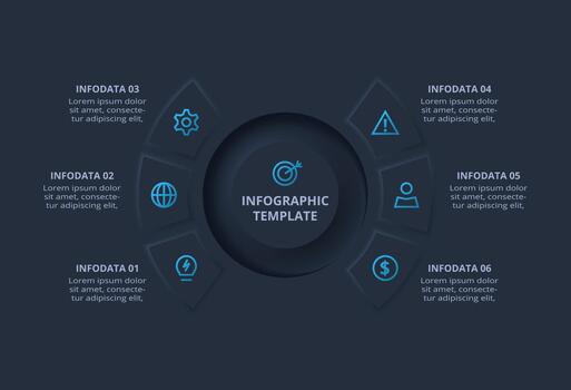 Infographic template with data visual elements vector