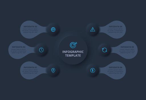 Infographic design template with data points vector