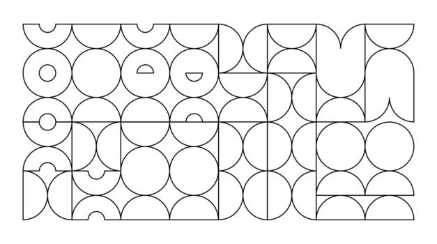 Geometric Composition Art with Circular and Semicircular Shapes vector