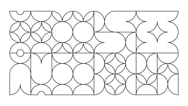 Geometric Composition and Abstract Lines vector