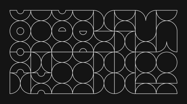 Geometric Composition Abstract Art with Circular and Semicircular Shapes vector