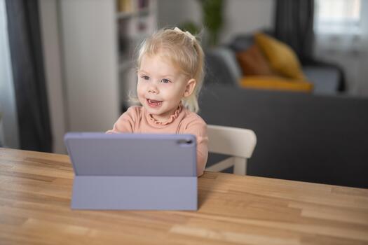 Cochlear implant system. Installation cochlear implant on child ear for restores hearing. Kid hears after hear return to normal copy space and empty space for text photo