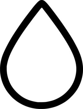 Simple Outline Water Drop Shape Element Isolated Weather Icon vector