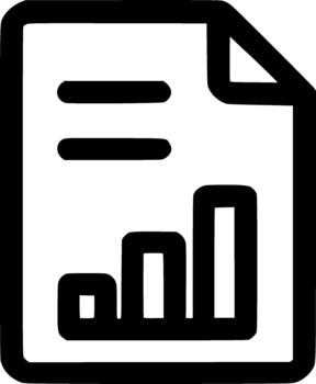 Outline Simple Business Report Statistic Bar Chart Icon Symbol vector