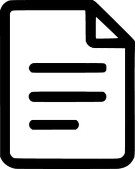 Simple Outline Document Page Note Paper File Icon Symbol vector