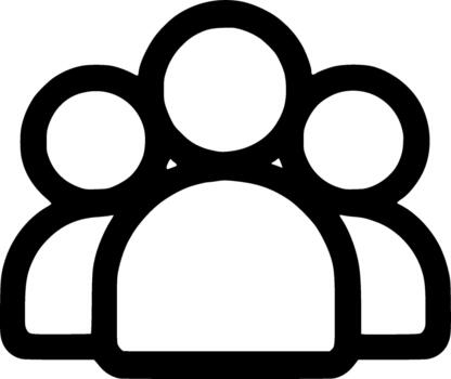 Simple Outline Style Group of People User Team Icon Symbol vector