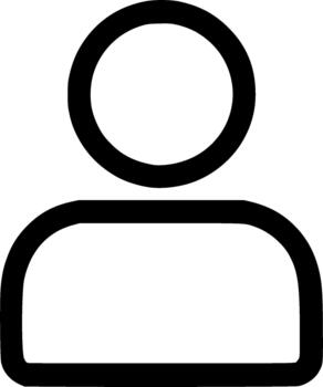 sencillo contorno usuario perfil avatar contacto minimalista estilo icono símbolo vector