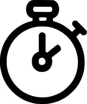 sencillo línea Arte cronógrafo Temporizador hora reloj administración icono elemento vector