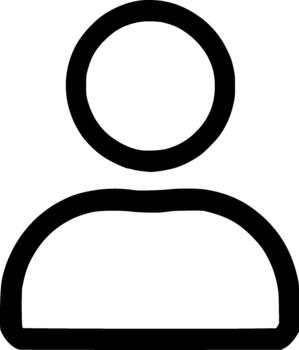 minimalista línea estilo sencillo humano perfil avatar usuario cuenta icono vector