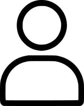 minimalista contorno persona perfil avatar cuenta usuario interfaz icono vector