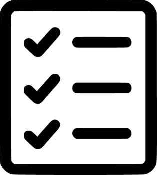 Simple Line Checklist Task Document Note List Information Icon vector