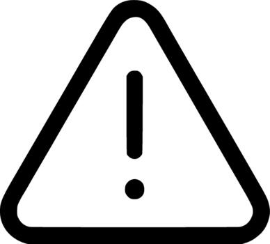 sencillo contorno triángulo exclamación marca atención firmar advertencia alerta icono vector