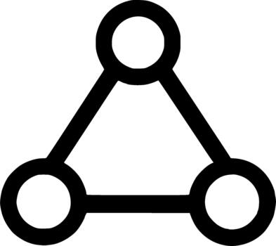 Simple Line Triangle Molecule Structure Chemistry Science Diagram Illustration vector