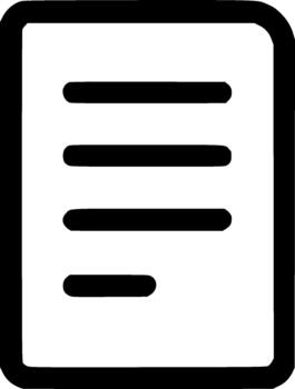 Simple Outline Document File Page Note Sheet Icon Symbol vector