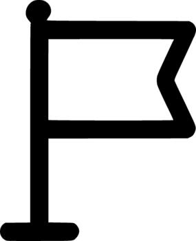 Minimalist Line Flag Location Symbol Icon for Map and Destination vector