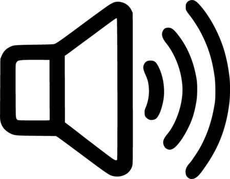 Simple Line Speaker Icon Shape Sign Symbol with Sound Waves vector