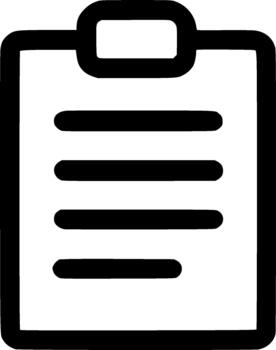 sencillo contorno portapapeles documento papel icono forma símbolo diseño vector