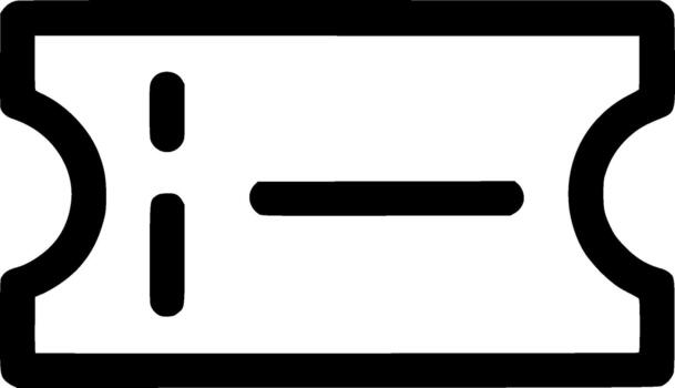 Simple Outline Admission Ticket Stub Event Pass Line Icon Design vector