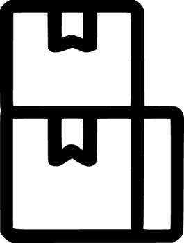 Simple Outline Stacked Box Icon Logistic Delivery Packaging Element vector