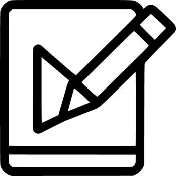 sencillo contorno editar documento con lápiz herramienta icono símbolo gráfico vector