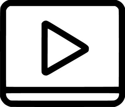 sencillo contorno jugar botón medios de comunicación jugador solicitud icono vector