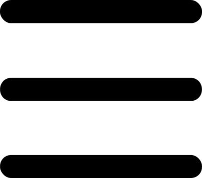 Simple Bold Line Hamburger Menu Navigation UI Element Icon vector