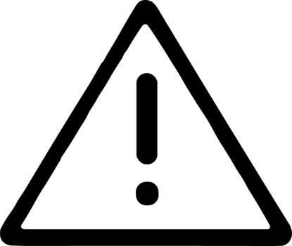 sencillo contorno triángulo exclamación marca atención firmar advertencia icono símbolo vector