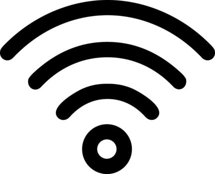 Simple Flat Style Wifi Signal Icon For Wireless Connection Technology vector