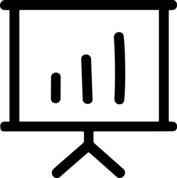 contorno dibujado a mano presentación tablero estadística grafico símbolo forma icono vector