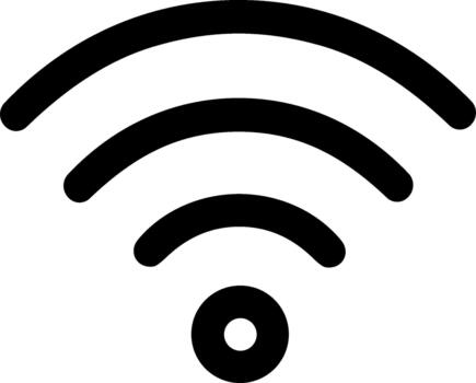 Simple Outline Wifi Signal Indicator Internet Network Connection Icon vector