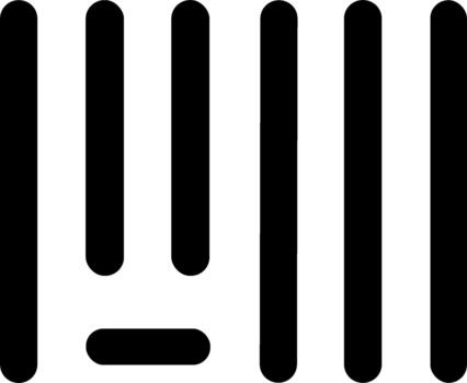 Minimalist Simple Barcode Stripes Geometric Representation Line Design Element vector