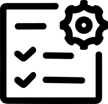 contorno sencillo Lista de Verificación ajuste opciones configuración interfaz icono vector