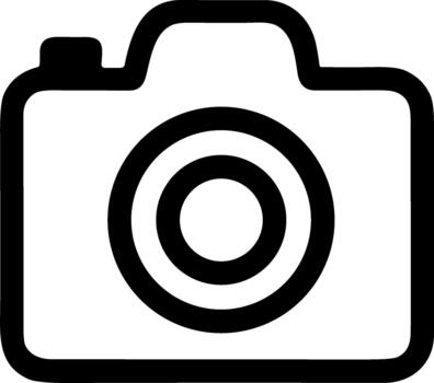 Simple Line Drawing Camera Outline Icon Symbol Device Technology vector