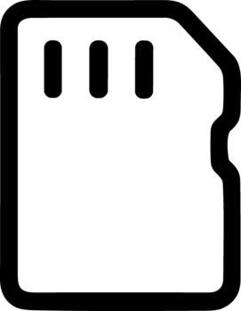 contorno sencillo memoria tarjeta símbolo icono gráfico elemento aislado vector