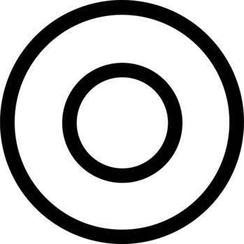 Simple Outline Ring Shape Graphic Circle Icon Design Element vector