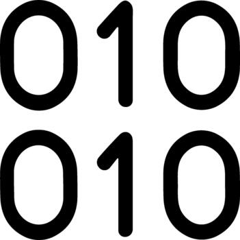 Minimalist Line Binary Code Number Pattern Background Digital Technology vector