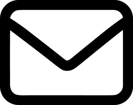 Minimalist Outline Envelope Email Message Communication Symbol Simple Icon vector