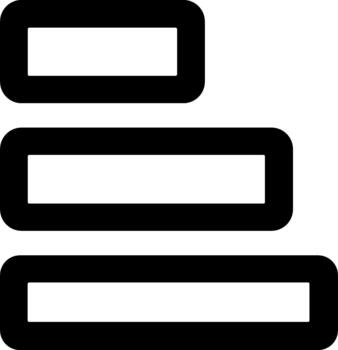 Outline Simple Stacked Bar Sort Arrange List Menu Icon vector