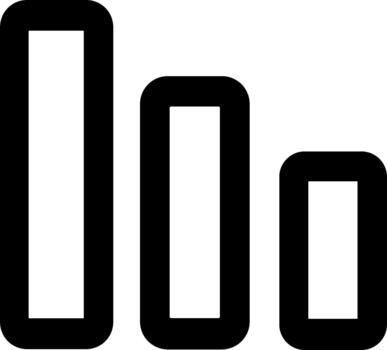 Simple Line Diagram Graph Statistic Bar Minimalist Icon vector