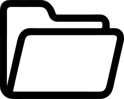 línea Arte sencillo carpeta documento archivo administración icono forma firmar vector