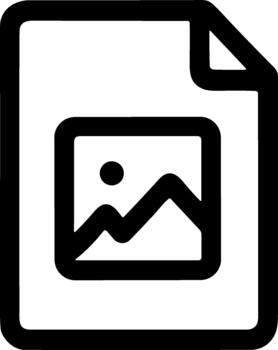 Simple Outline File with Image Placeholder Document Icon Graphic vector