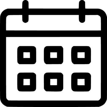 Simple Line Style Calendar Date Planner Schedule Event Interface Icon vector