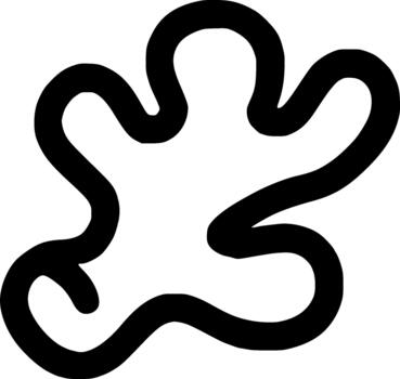 sencillo dibujado a mano gota forma salpicar fluido resumen elemento vector