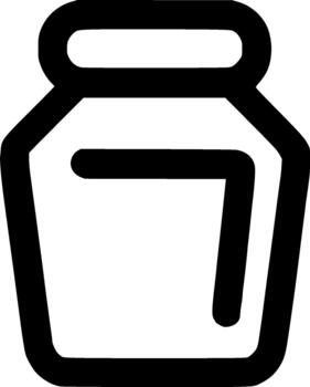 Outline Simple Glass Jar Container Shape Object Icon Symbol vector