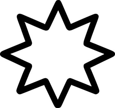 Simple Outline Starburst Shape Shine Design Geometric Icon Element vector