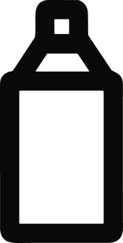 Minimalist Line Art Bottle Container Simple Outline Icon Design vector