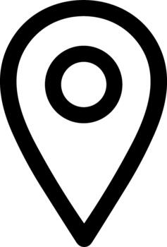 sencillo línea estilo ubicación alfiler navegación punto símbolo icono diseño vector